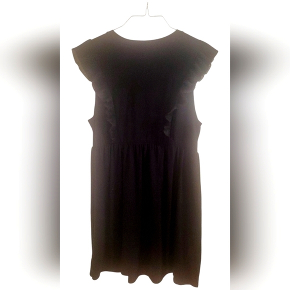 Torrid Women's Black Graphic Ruffled Trimmed T-shirt Dress Torrid Sz 2/18-20 - Picture 5 of 8